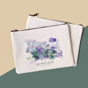 NYCU校園插畫帆布收納袋_藍花楹