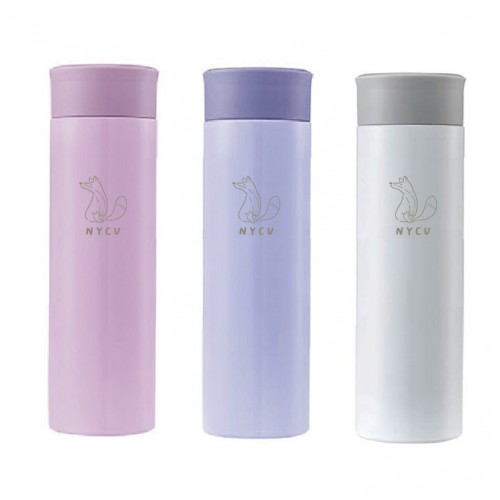 【團購商品，10個起做】NYCU小狐狸療癒系304輕巧保溫瓶300mL_粉紫/粉藍/珍珠白