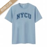 【最後現貨，售完為止】NYCU索羅亞經典字框純棉短T_淺海藍