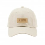 NYCU皮革標老帽_象牙白