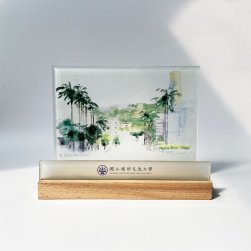 【團購商品，10個起做】陽明交大校景平板座禮盒_陽明校園
