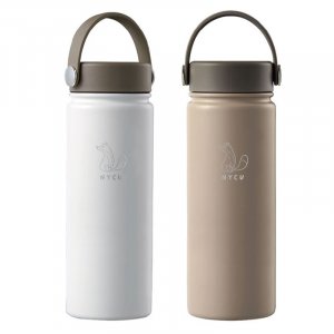 NYCU狐狸淘喜大地色系手提陶瓷保溫杯550ml_奶油白/可可牛奶