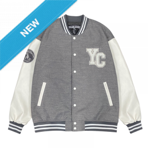 【限量現貨，售完預購】NYCU美式經典棒球外套_內斂灰