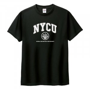 NYCU美式學院風純棉短T_黑