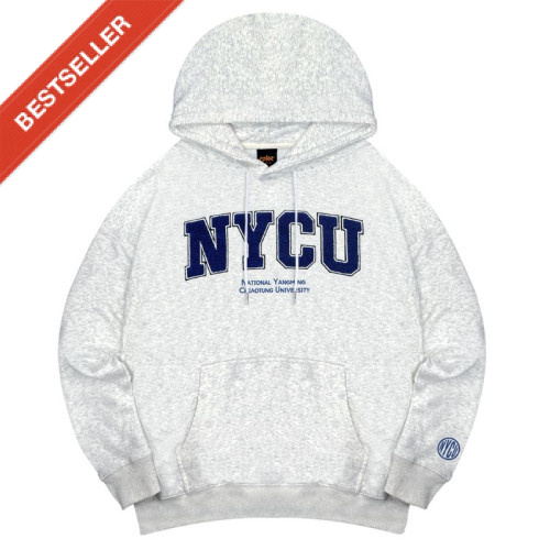 NYCU立體毛巾繡落肩帽T_麻花白