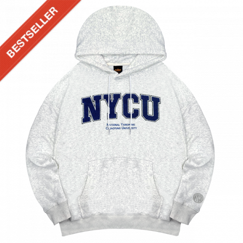 【限量現貨,售完預購】NYCU立體毛巾繡落肩帽T_麻花白 【限量現貨,售完預購】NYCU立體毛巾繡落肩帽T_麻花白