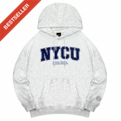 【限量現貨，售完預購】NYCU立體毛巾繡落肩帽T_麻花白