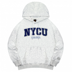 【現貨販售中】NYCU立體毛巾繡落肩帽T_麻花白