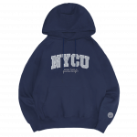 【現貨販售，售完為止】NYCU立體毛巾繡落肩帽T_經典藍