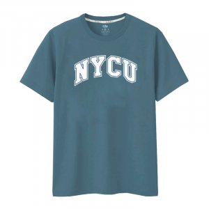 【限量現貨，售完不補】NYCU經典字框純棉短T_普魯士藍