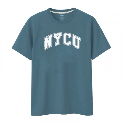 【少量現貨，售完不補】NYCU經典字框純棉短T_普魯士藍