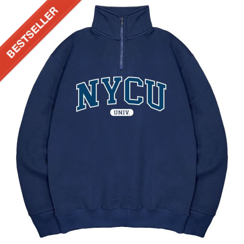 NYCU經典款美式立領拉鍊大學T_深藍 NYCU經典款美式立領拉鍊大學T_深藍
