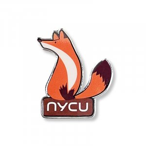 NYCU狐狸全彩金屬徽章
