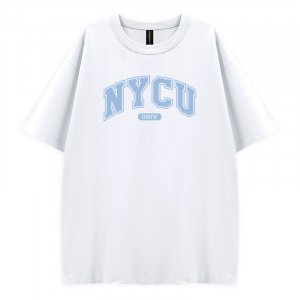 【夏季新品，現貨販售】NYCU好涼的寬版短T_雪花冰(白)