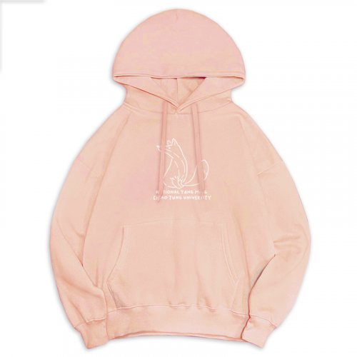 【限量現貨，售完預購】NYCU冬日輕甜系落肩帽T_狐狸款_微糖粉