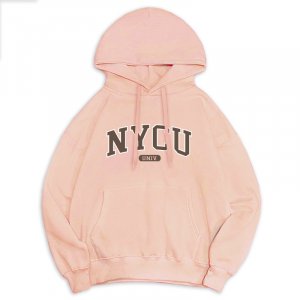 【限量現貨，售完預購】NYCU冬日輕甜系落肩帽T_經典款_微糖粉