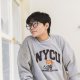 【預購至9/30，11/5陸續出貨】NYCU立體電繡竹狐落肩大學T_麻花灰