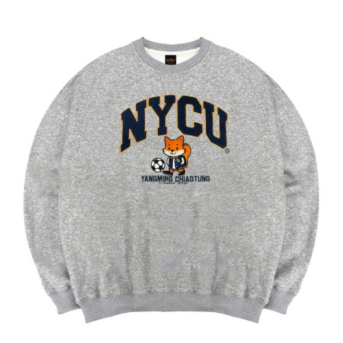 【最後現貨,售完為止】NYCU立體電繡竹狐落肩大學T_麻花灰 【最後現貨,售完為止】NYCU立體電繡竹狐落肩大學T_麻花灰