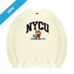 【限量現貨，售完預購】NYCU立體電繡竹狐落肩大學T_奶油白