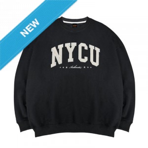 【最後現貨,售完為止】NYCU立體電繡落肩大學T_經典黑
