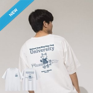 【2025新品上市】NYCU校園日常圖鑑寬版短T_經典白