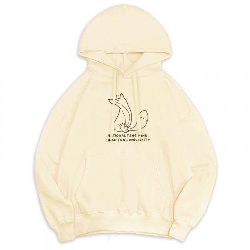 【限量現貨,售完預購】NYCU冬日輕甜系落肩帽T_狐狸款_奶霜白 【限量現貨,售完預購】NYCU冬日輕甜系落肩帽T_狐狸款_奶霜白