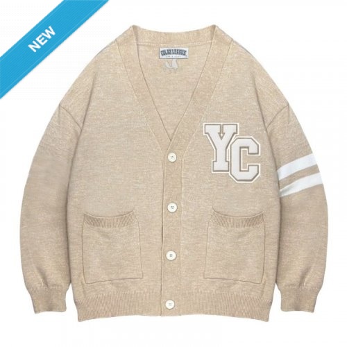 【新品上市，現貨販售】NYCU學院風針織衫_燕麥牛奶