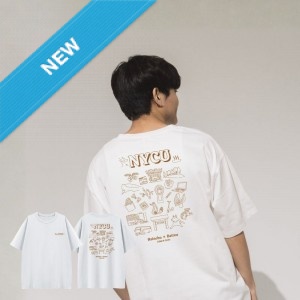 【2026新品上市】NYCU生活圖鑑插畫寬版短T_經典白