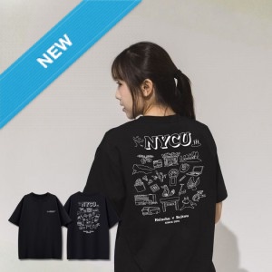 【2026新品上市】NYCU生活圖鑑插畫寬版短T_純粹黑