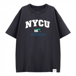 【預購至6/21，7/27陸續出貨】NYCU遇見JOGUMAN寬版純棉短T_暗夜灰