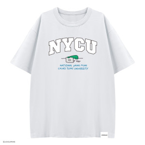 【預購至10/5，11/4陸續出貨】NYCU遇見JOGUMAN寬版純棉短T_經典白
