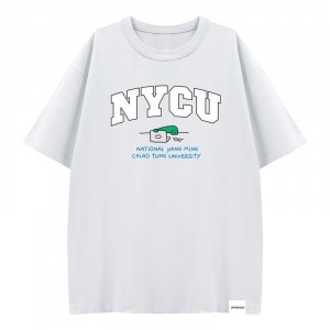 【預購至6/21，7/27陸續出貨】NYCU遇見JOGUMAN寬版純棉短T_經典白