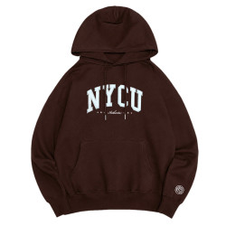 【2026新品上市】NYCU立體毛巾繡落肩帽T_可可棕