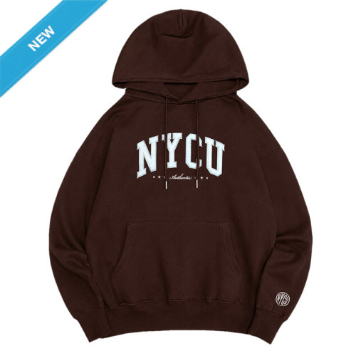 【2026新品上市】NYCU立體毛巾繡落肩帽T_可可棕