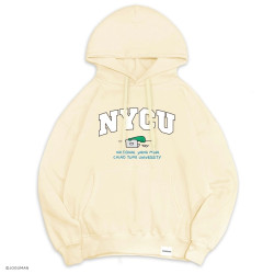 【預購至10/5，11/4陸續出貨】NYCU遇見JOGUMAN落肩帽T_奶油白