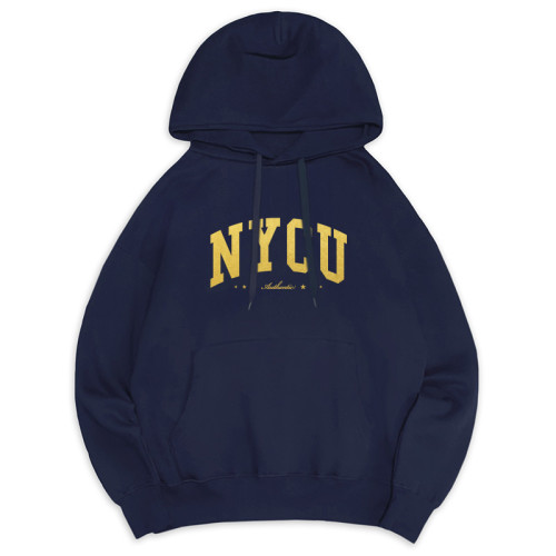 NYCU冬日輕甜系落肩帽T_經典款_海鹽深藍(燙金款)