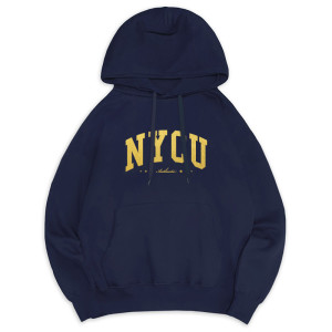 NYCU冬日輕甜系落肩帽T_經典款_海鹽深藍(燙金款)